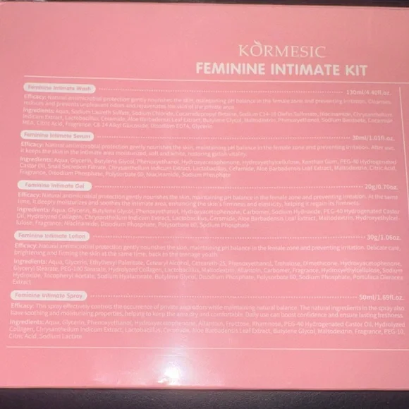 Kormesic Intimate Kit 5-Piece Set - Pink - Picture 2 of 9